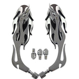 CHROME FLAME MOTORCYCLE REARVIEW MIRRORS 4 KAWASAKI VULCAN VN EN 800 900 1500 - TDRMOTO