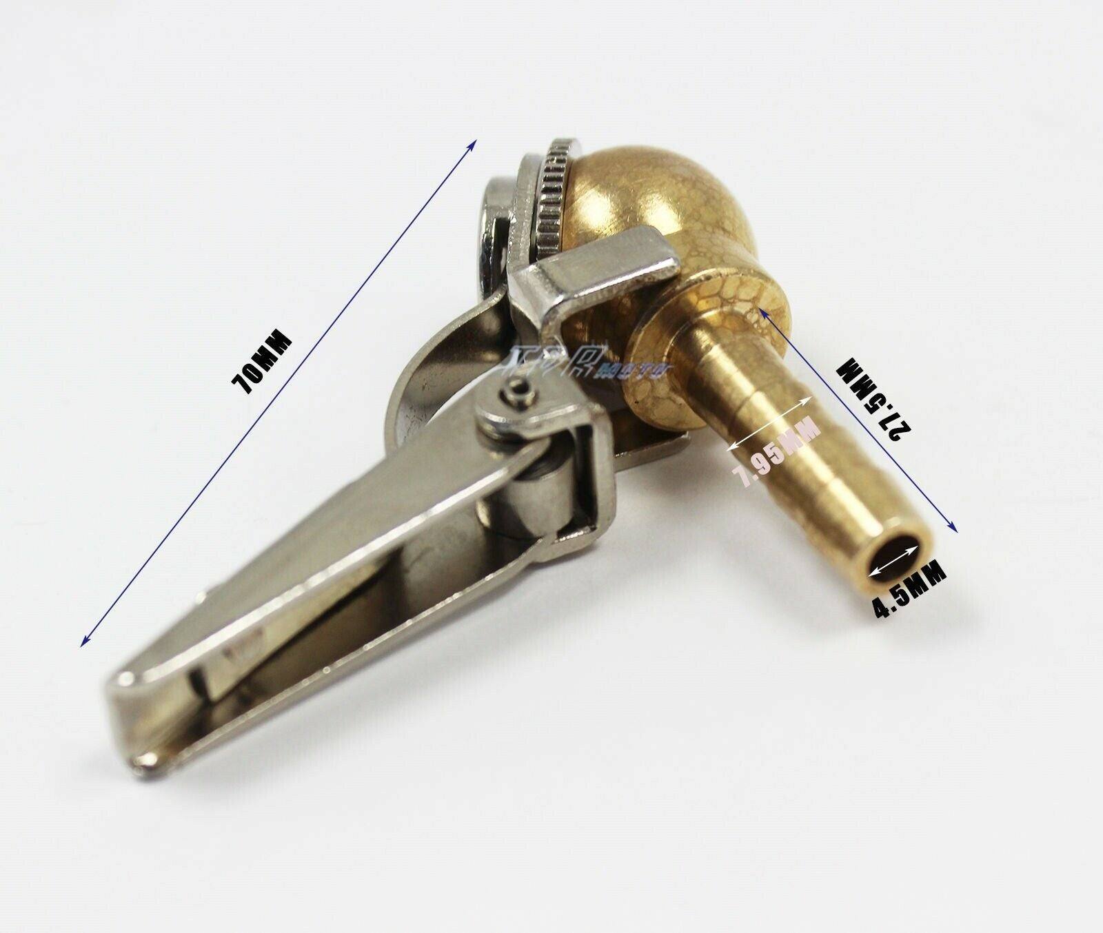 Ball Tire Air Chuck with Valve Stem Lock On Clip Tyre Inflator Brass Fitting - TDRMOTO