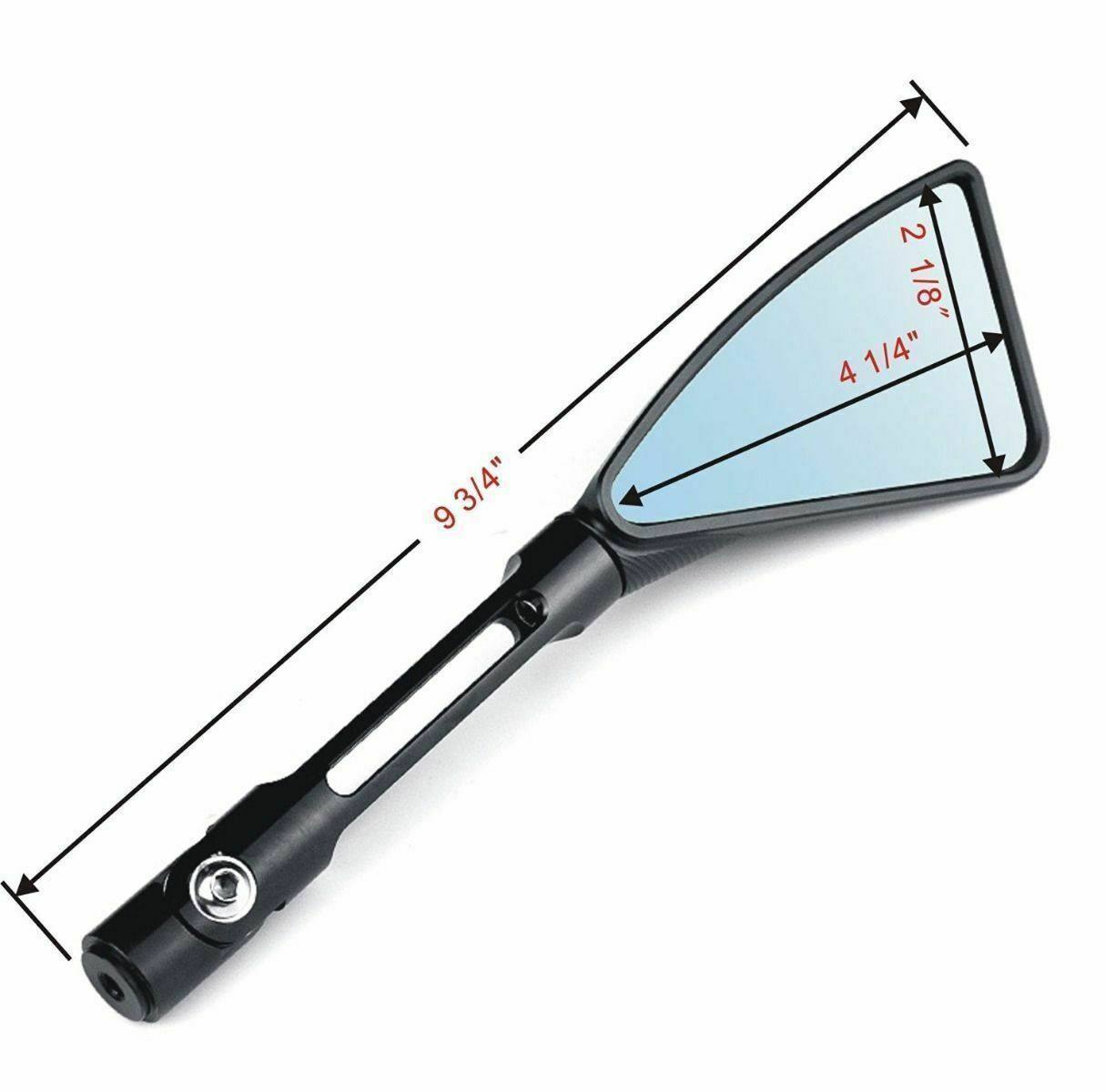 CNC Aluminum Motorcycle Rearview Mirrors Blue Glass For Yamaha MT09 MT07 - TDRMOTO