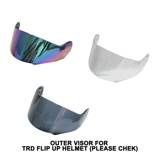 Outer Visor Len for TDRMOTO TDR Full Face FlipUp Motorcycle HELMET -PLEASE CHECK - TDRMOTO
