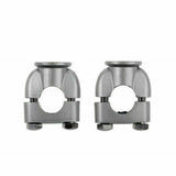 1 Pair 7/8" 22mm Silver Handle Bar Mount Mounting Riser Clamp For ATV Motorcycle - TDRMOTO