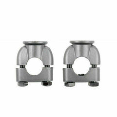 1 Pair 7/8" 22mm Silver Handle Bar Mount Mounting Riser Clamp For ATV Motorcycle - TDRMOTO