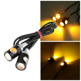 2 x Yellow LED Motorcycle Car Number License Plate Screw Bolt Light Lamp Bulb - TDRMOTO