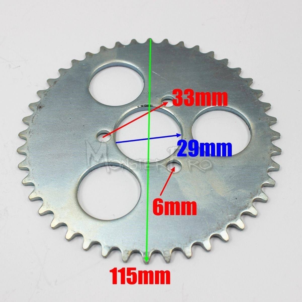 T8F 44T 29mm Rear Sprocket For 43cc 49cc Mini Dirt Moto ATV Scooter - TDRMOTO