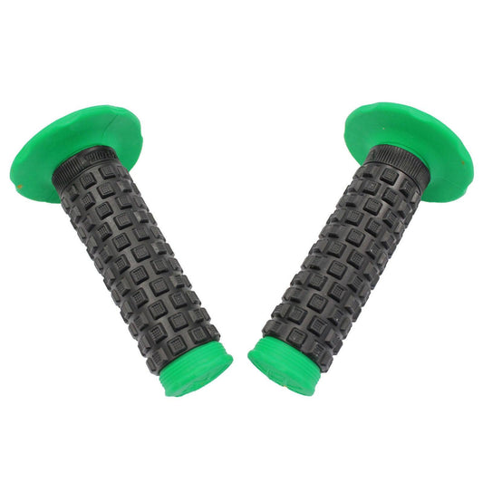 Green Black Motorcycle Grips 7/8" 22mm Handle Bar Pro Pit Dirt Bike Hand Grip - TDRMOTO