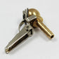 Ball Tire Air Chuck with Valve Stem Lock On Clip Tyre Inflator Brass Fitting - TDRMOTO
