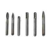6pcs Tungsten Carbide Die Grinder 6mm HX0618 GX0616 CX0616 FX0616 AXF0616 DX0606 - TDRMOTO