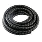 Black Spiral Cable Wire Wrap Protector Cover Sleeve 2m - TDRMOTO