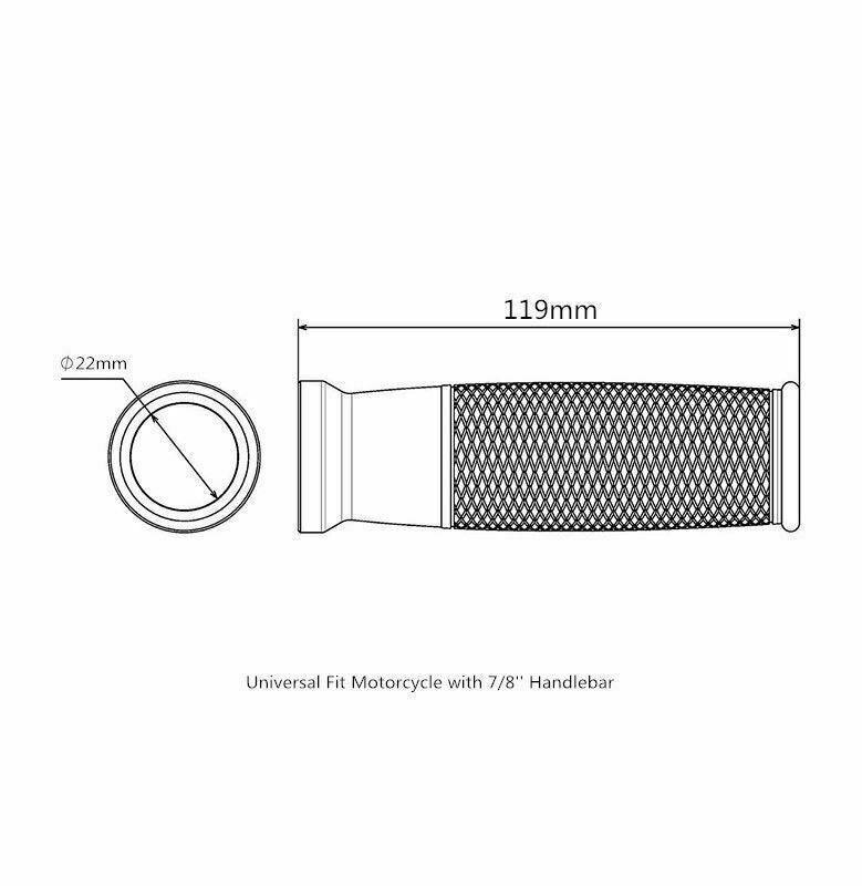 7/8" 22mm Motorbike Handle bar Grips motorcycle hand grips for harley davidson - TDRMOTO