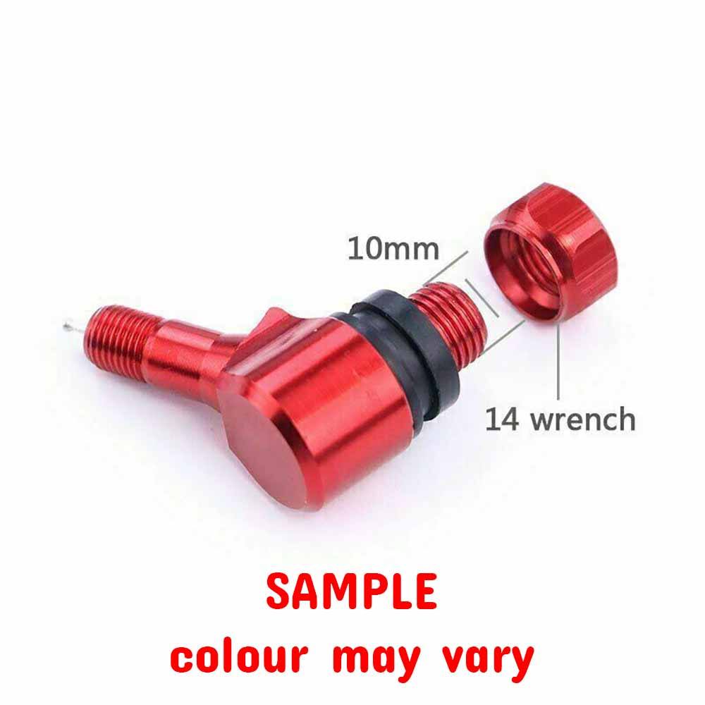 Motorcycle 45 Degree Rim Wheel Tire Valve Stems 11.3mm CNC Aluminum Black - TDRMOTO