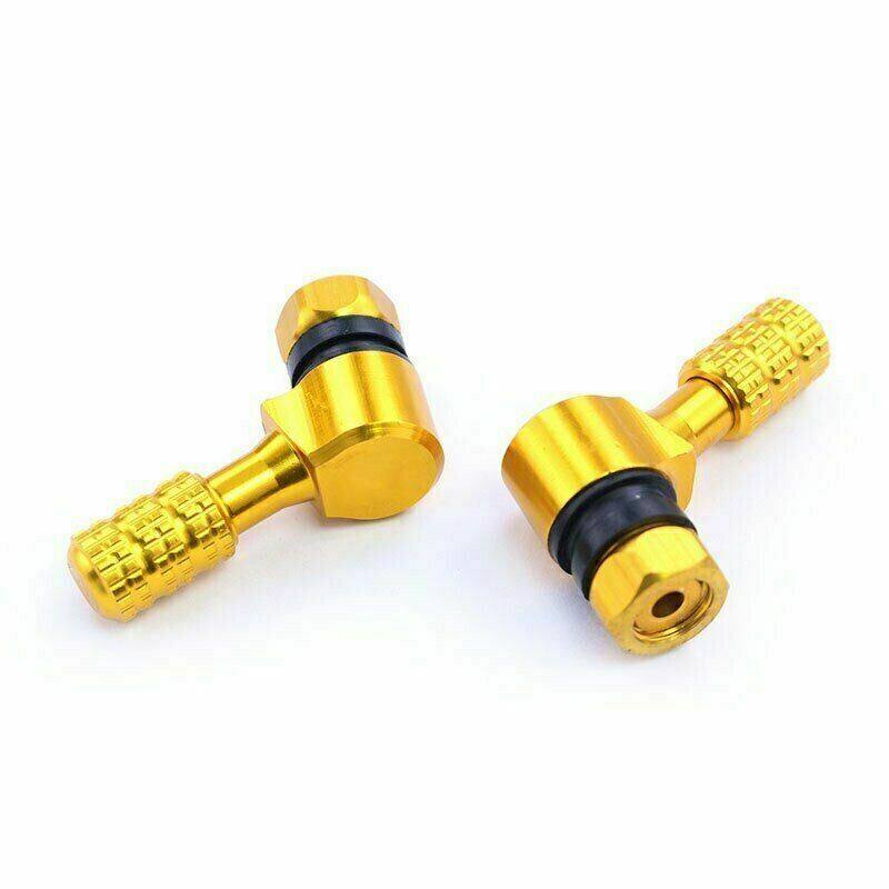 Motorcycle 45 Degree Rim Wheel Tire Valve Stems 11.3mm CNC Aluminum Black - TDRMOTO
