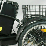 TDR Black Electric Tricycle 48V 250W 10AH with Basket Rear Rack Trolley - TDRMOTO