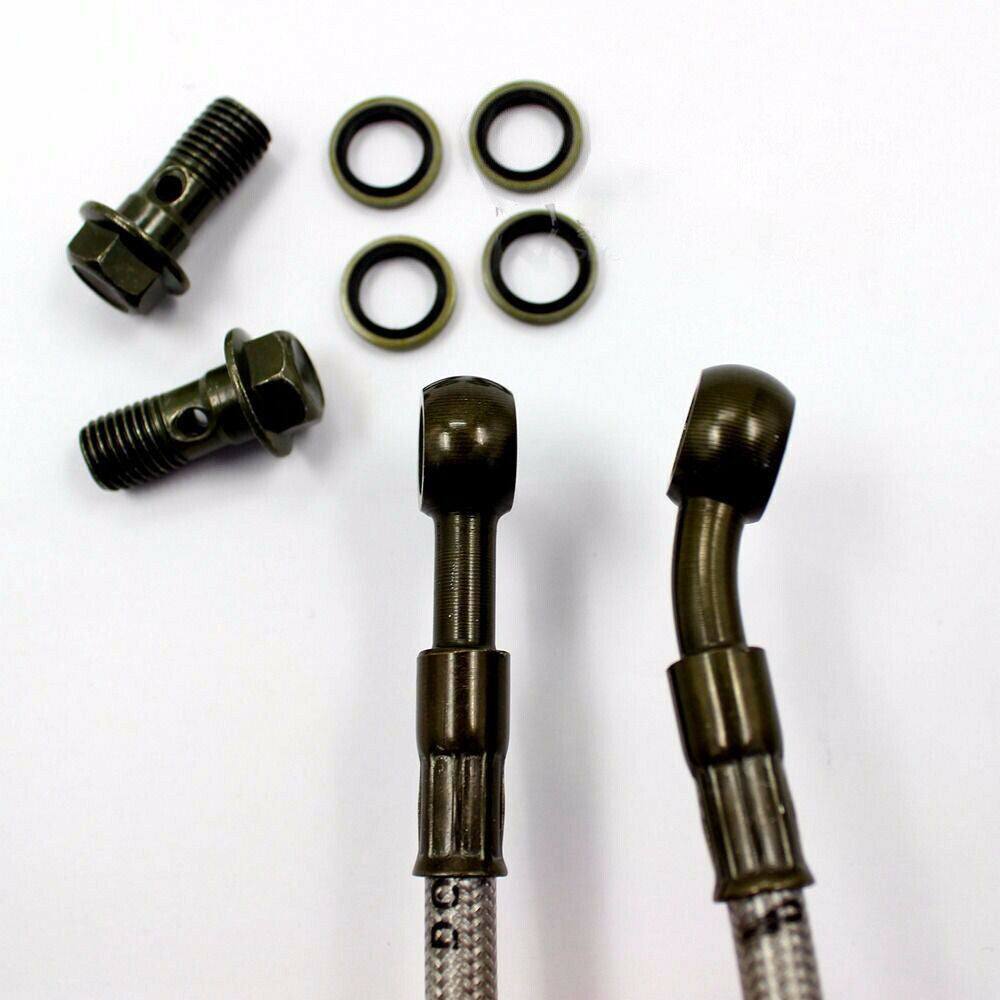 1100mm Motorcycle/Quad Bike/Bugy/GoKart Hydraulic Brake Line Hose Cable with M10 Banjo - TDRMOTO
