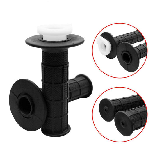 7/8" 22mm Black Rubber Gel Handle Bar Hand Grips Motorcycle Street Bike Dirt Pit - TDRMOTO