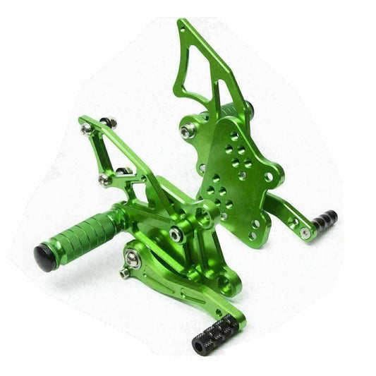 Rearset Rear Set Footpegs Fit Kawasaki Ninja 300 2013 Adjustable Foot Pegs Green - TDRMOTO