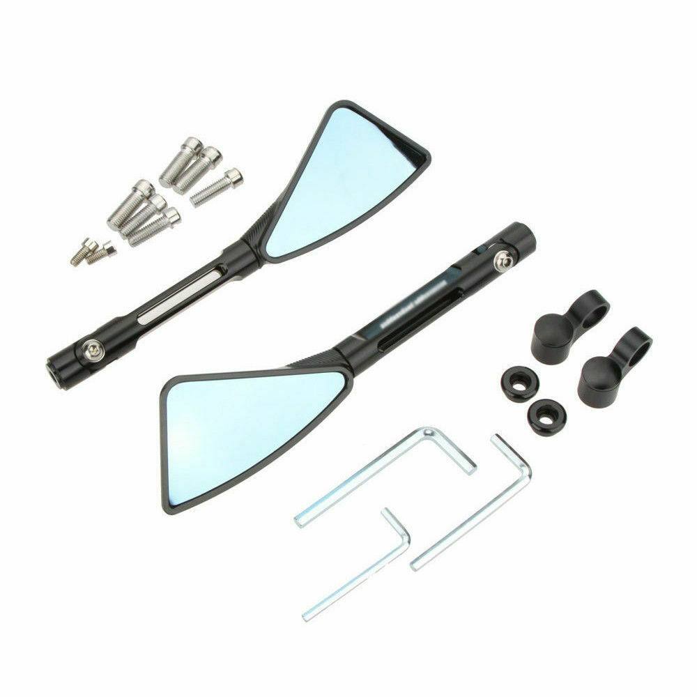 CNC Aluminum Motorcycle Rearview Mirrors Blue Glass For Yamaha MT09 MT07 - TDRMOTO