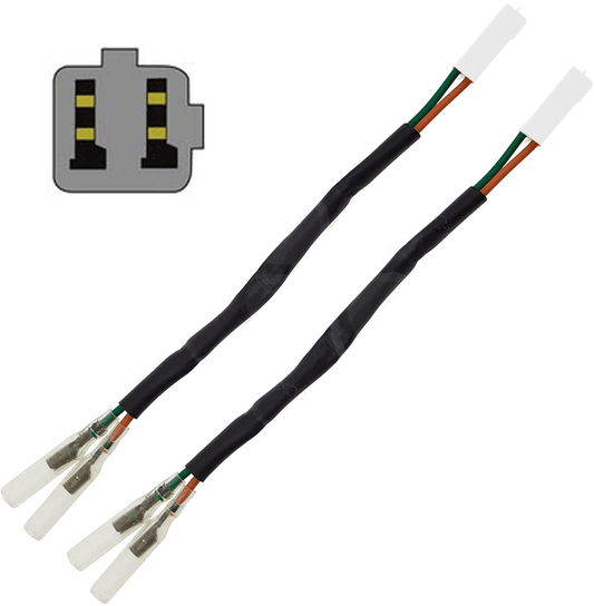 2x Motorcycle Indicator Wire Adapter Plug Connector For Kawasaki Motorcycles - TDRMOTO