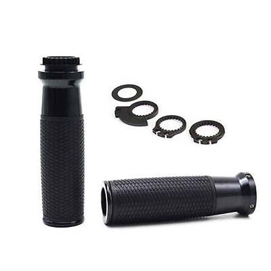 Motorbike Black 7/8" 22mm Handlebar Hand Grips CNC For Harley Street 500 750 - TDRMOTO