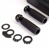 Motorbike Black 7/8" 22mm Handlebar Hand Grips CNC For Harley Street 500 750 - TDRMOTO