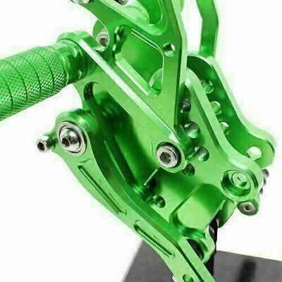 Rearset Rear Set Footpegs Fit Kawasaki Ninja 300 2013 Adjustable Foot Pegs Green - TDRMOTO