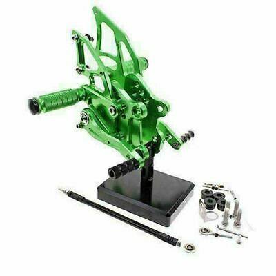 Rearset Rear Set Footpegs Fit Kawasaki Ninja 300 2013 Adjustable Foot Pegs Green - TDRMOTO