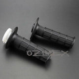 7/8" 22mm Black Rubber Gel Handle Bar Hand Grips Motorcycle Street Bike Dirt Pit - TDRMOTO