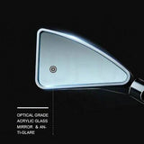 CNC Aluminum Motorcycle Rearview Mirrors Blue Glass For Yamaha MT09 MT07 - TDRMOTO