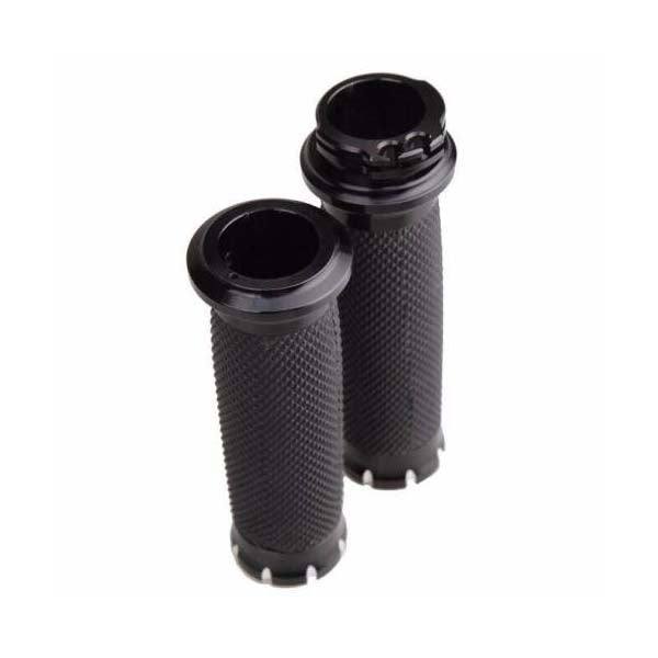 Black 1'' Universal Handle Bar Grips For Harley Davidson Touring Softail DYNA - TDRMOTO