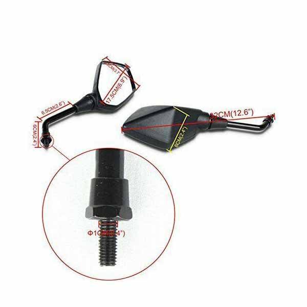 Motorcycle Black Rearview Mirrors For Kawasaki Z1000 Z750 Versys KLE 650 ZRX1100 - TDRMOTO