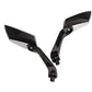 8mm 10mm Black Universal Fit Motorcycle Rear View Mirrors For Honda Yamaha Suzuki Kawasaki Hyosung - TDRMOTO