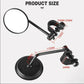 Motorcycle Rear View Mirrors Round Convex Clip-On Retro 22 25mm Mirror For Harley - TDRMOTO