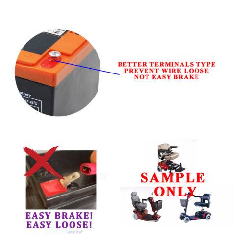 6DZM15 12V 15Ah AGM Deep Cycle Battery For Scooter Golf Cart Buggy Mobility Scooter Wheelchair - TDRMOTO