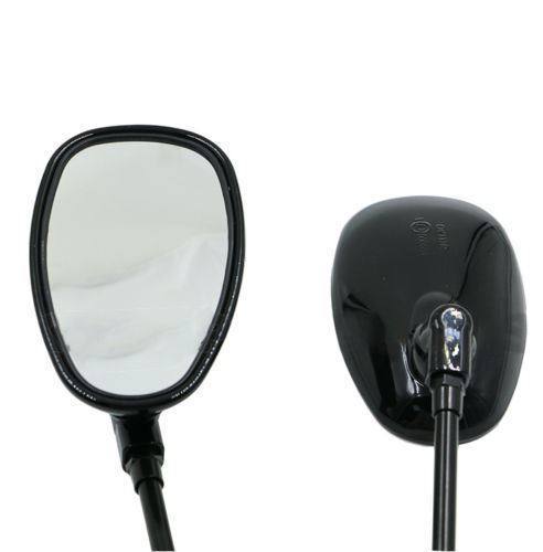 Universal BLACK Large Rearview Side Mirrors 10MM For Motorcycle ATV Dirt SCOOTER - TDRMOTO
