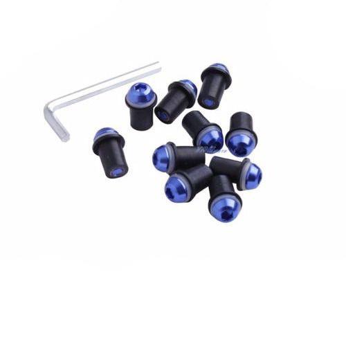 10x Blue Windscreen Screws Bolts Kit for Yamaha XJ600 XJ900 XJ400 XT600 XT660 - TDRMOTO