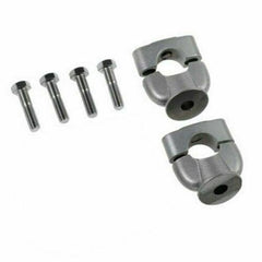 1 Pair 7/8" 22mm Silver Handle Bar Mount Mounting Riser Clamp For ATV Motorcycle - TDRMOTO