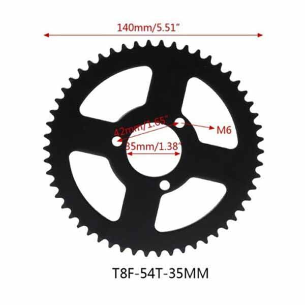 T8F 54T 35mm Rear Sprocket For Mini Dirt Bike Pit Pocket Bike Quad ATV Bike - TDRMOTO