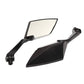 8mm 10mm Black Universal Fit Motorcycle Rear View Mirrors For Honda Yamaha Suzuki Kawasaki Hyosung - TDRMOTO