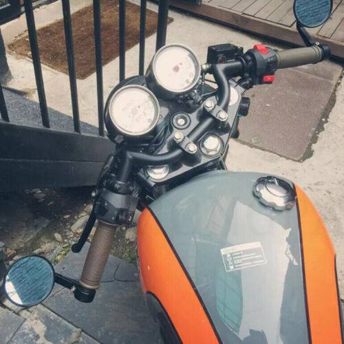 Black 22mm 7/8" Motorcycle Handlebar Drag Bars For Honda Suzuki Kawasaki Yamaha Universal Fit - TDRMOTO