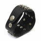 PU Leather Black Band Gothic Skull Head Bracelet Punk Rock Wristband Bangle - TDRMOTO