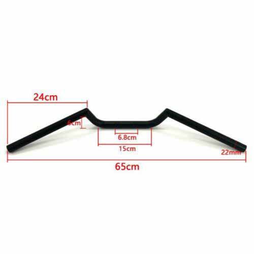 Black 22mm 7/8" Motorcycle Handlebar Drag Bars For Honda Suzuki Kawasaki Yamaha Universal Fit - TDRMOTO