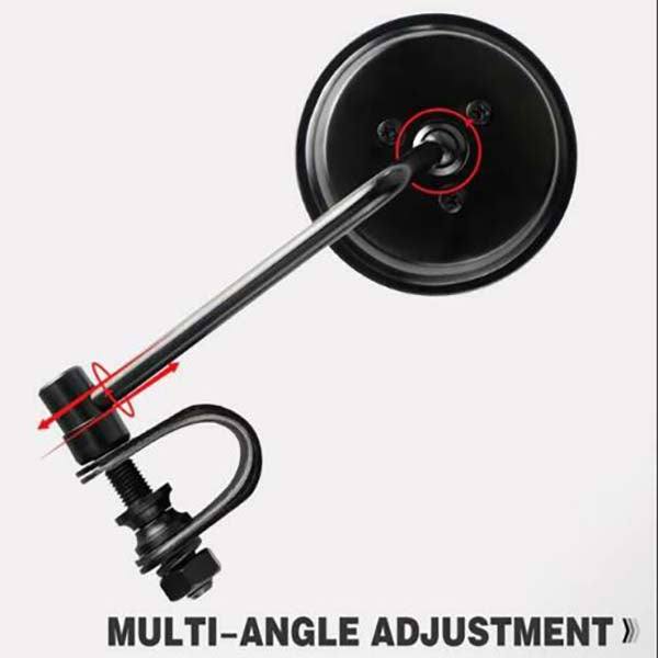 Motorcycle Rear View Mirrors Round Convex Clip-On Retro 22 25mm Mirror For Harley - TDRMOTO