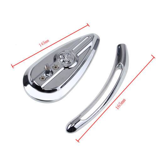 NEW Chrome Skeleton Skull Mirrors Universal Motorcycle Cruiser Touring Sportbike - TDRMOTO