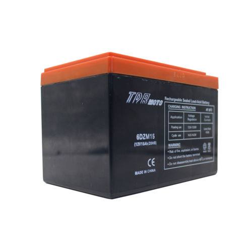 6DZM15 12V 15Ah AGM Deep Cycle Battery For Scooter Golf Cart Buggy Mobility Scooter Wheelchair - TDRMOTO
