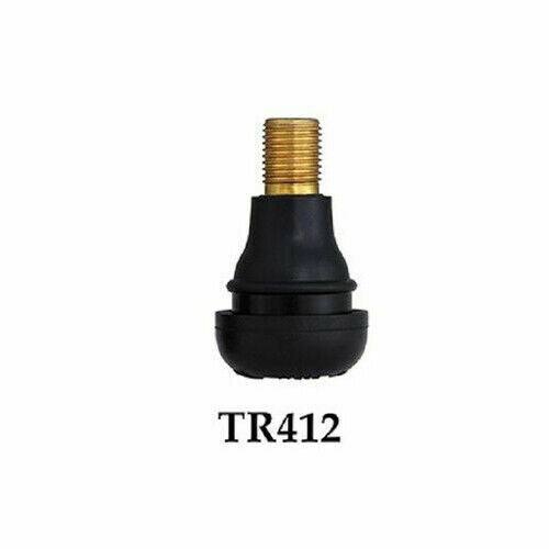 10x Car Auto TR 412 Snap In Tyre (Tire) Valve Rubber Tubeless Short Valve Stems - TDRMOTO