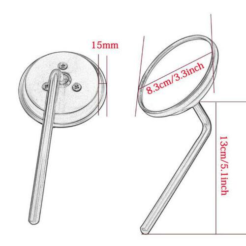 Motorcycle Rear View Mirrors Round Convex Clip-On Retro 22 25mm Mirror For Harley - TDRMOTO