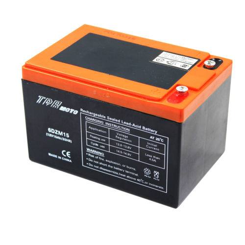 6DZM15 12V 15Ah AGM Deep Cycle Battery For Scooter Golf Cart Buggy Mobility Scooter Wheelchair - TDRMOTO